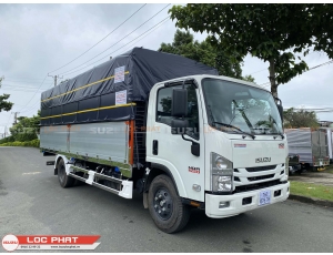 Xe tải Isuzu NQR 550 5 tấn Thùng Bạt Bửng Nhôm