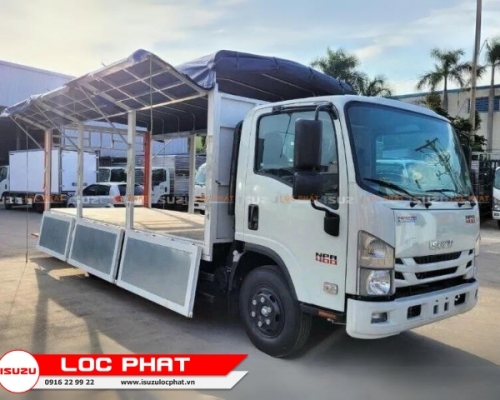 XE TẢI ISUZU NPR 400 3.5 TẤN THÙNG BẠT BỬNG NÂNG