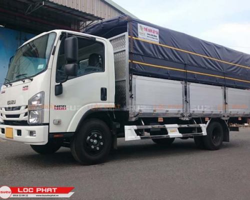 Xe tải Isuzu NPR 400 3.5 tấn Thùng Bạt 07 Bửng