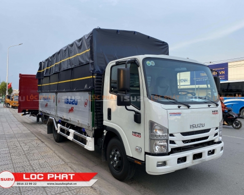 Xe tải Isuzu NPR 400 3.5 tấn Thùng Bạt Bửng Nhôm